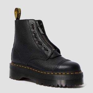 SINCLAIR MILLED NAPA LEATHER PLATFORM BOOTS